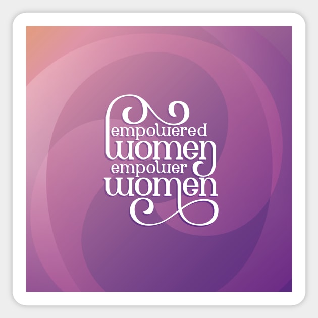 Empowered Women Cute Purple Feminist Lettering Sticker by polliadesign